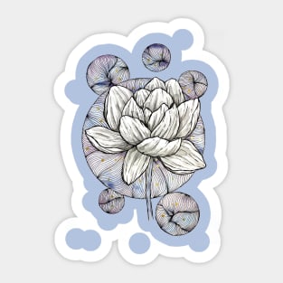 Lotus Flower Abstract II Sticker